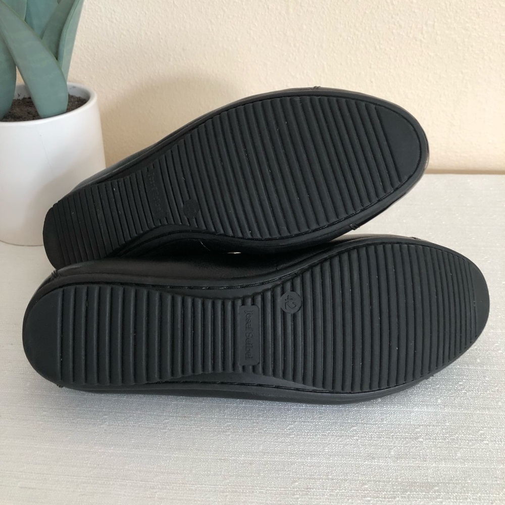 Josef Seibel Black Cap Toe Leather Elegant Ballet Flats Women’s EU42 US10-10.5 - Picture 13 of 14